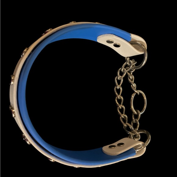 Martingale, dog collar, red, white and blue biothane Handmade NWT - Picture 3 of 3